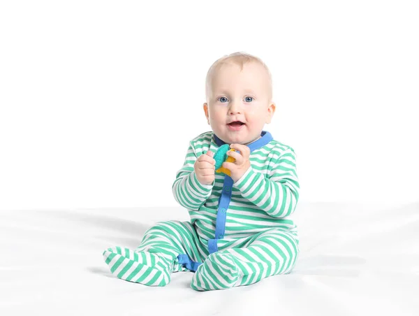 Cute Funny Baby Isolated White — Stock Photo, Image