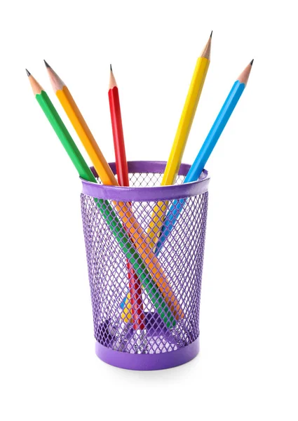 Ordinary Pencils White Background — Stock Photo, Image