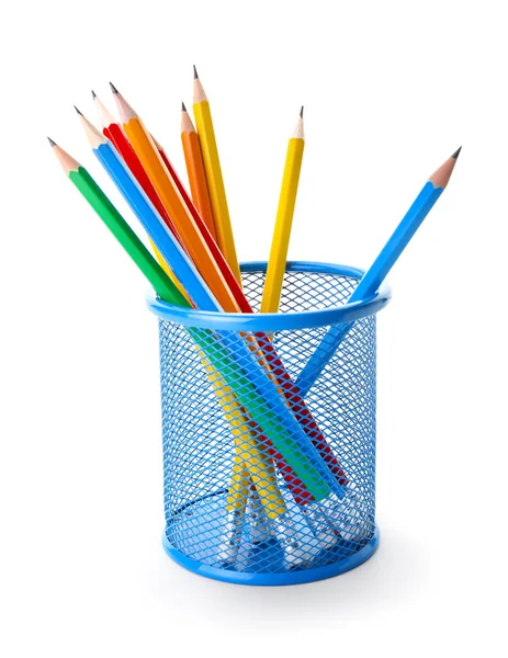 Ordinary Pencils White Background — Stock Photo, Image