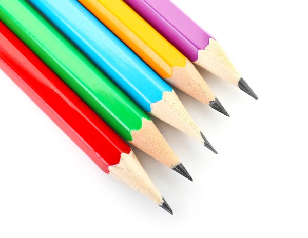 Ordinary Pencils White Background — Stock Photo, Image