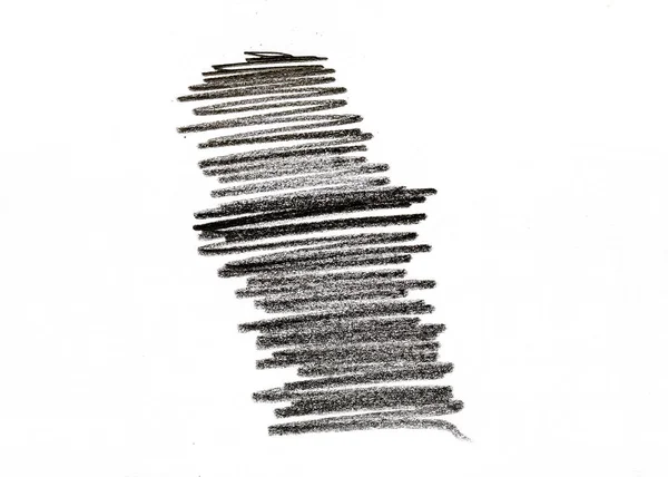 Coups Crayon Sur Papier Blanc — Photo