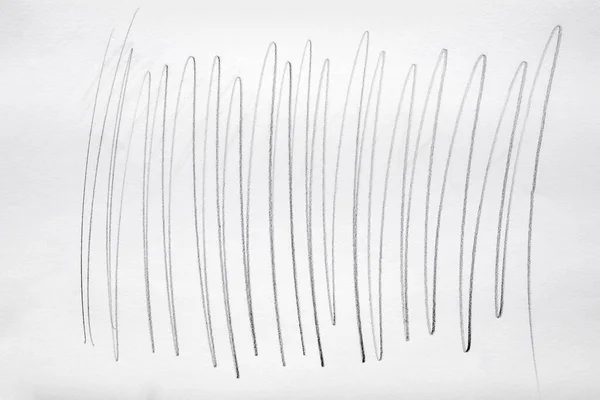 Beyaz Kağıt Üzerinde Kalem Darbeleri — Stok fotoğraf