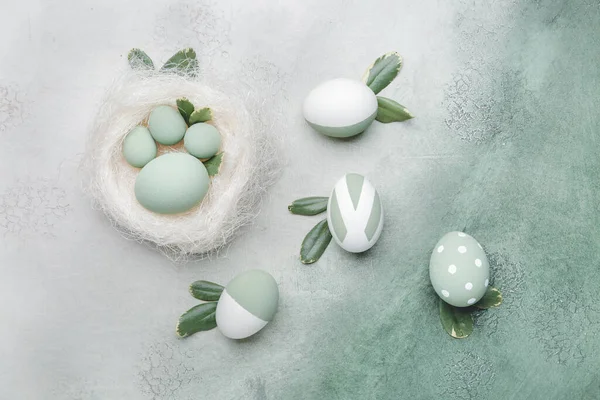 Renkli Arka Planda Güzel Paskalya Yumurtaları — Stok fotoğraf