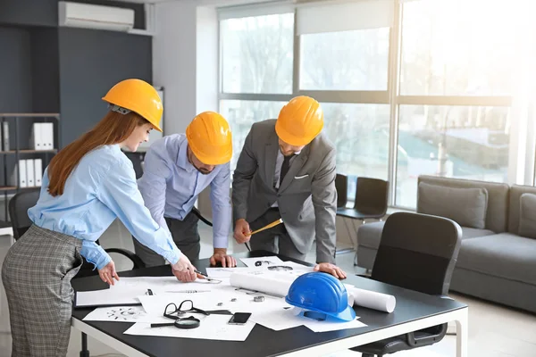 Group Engineers Working Office — Stock Photo, Image
