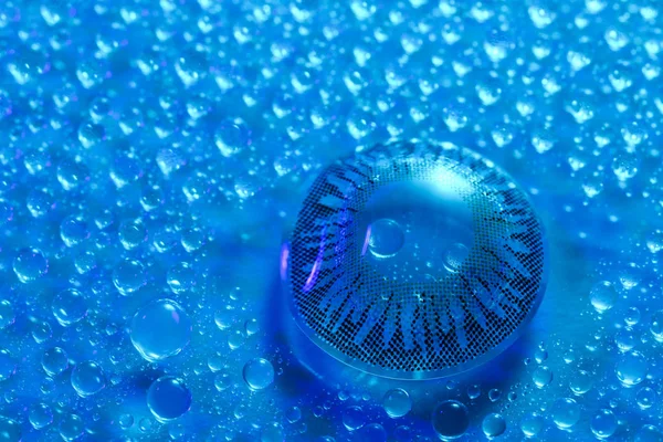 Contact Lens Water Drops Color Background — Stock Photo, Image