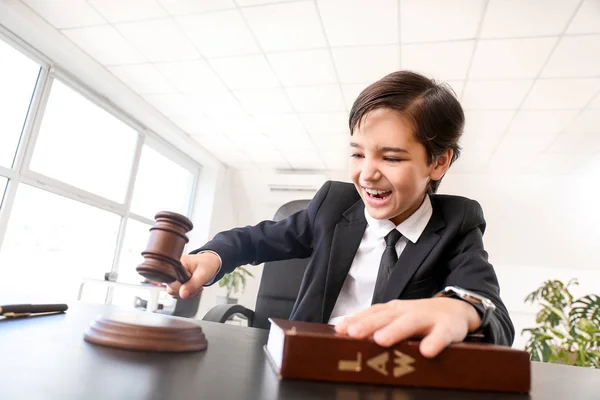 Little Lawyer Judge Gavel Book Office — Stock Photo, Image