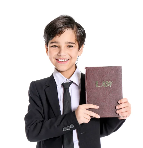 Little Lawyer Book White Background — Stock Photo, Image