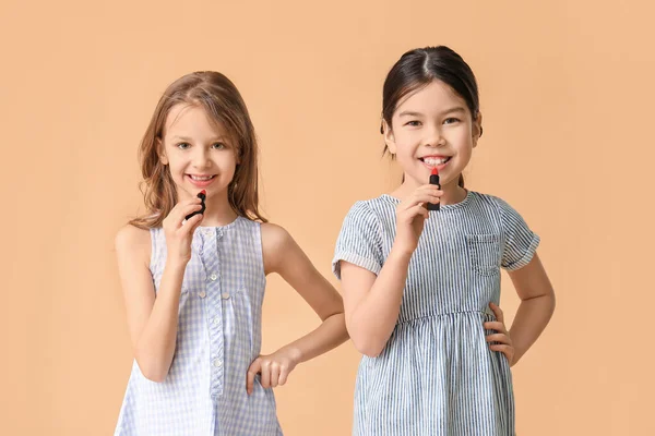 Söt Liten Makeup Konstnärer Färg Bakgrund — Stockfoto