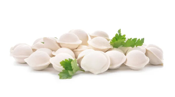 Raw Fresh Dumplings White Background — Stock Photo, Image