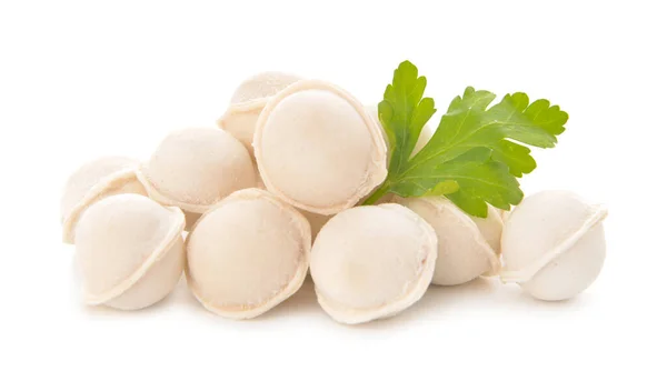Raw Fresh Dumplings White Background — Stock Photo, Image