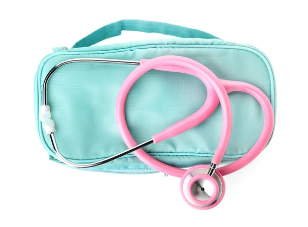 Stethoscope Bag White Background — Stock Photo, Image