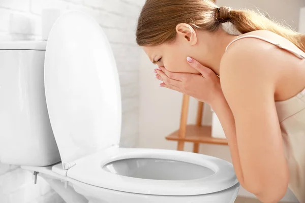 Woman Problem Frequent Urination Color Background Diabetes