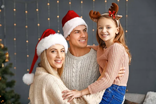 Happy Family Christmas Eve Home — Stock Photo, Image