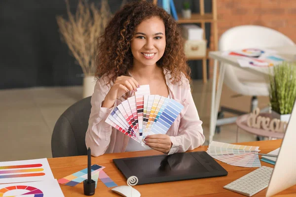 African American Designer Color Palettes Office — Stock Photo, Image