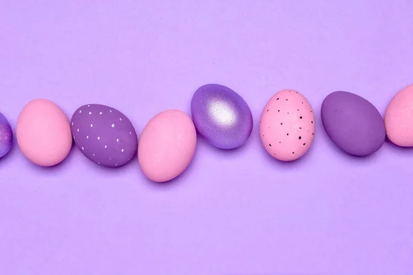 Beautiful Easter Eggs Color Background — Stock Photo, Image