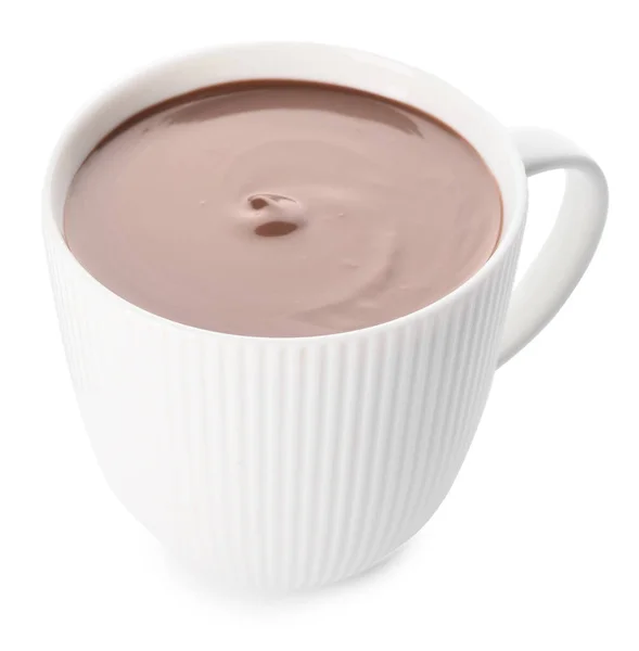 Beyaz Zemin Üzerine Sıcak Çikolata — Stok fotoğraf