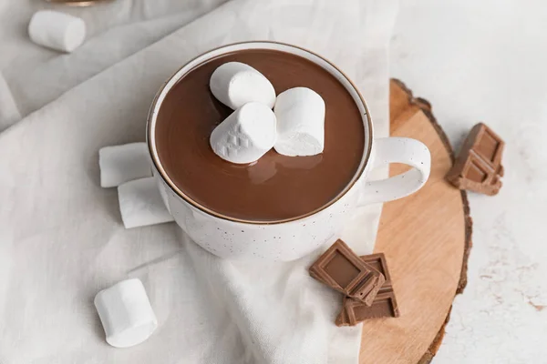 Copa Chocolate Caliente Mesa —  Fotos de Stock