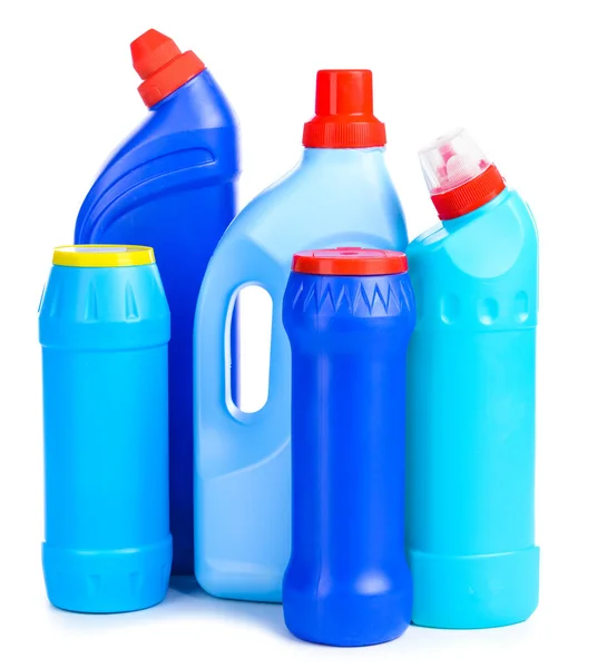 Bottles Detergents White Background — Stock Photo, Image