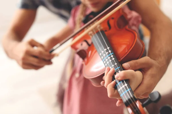 Teacher Giving Music Lessons School — Stok fotoğraf