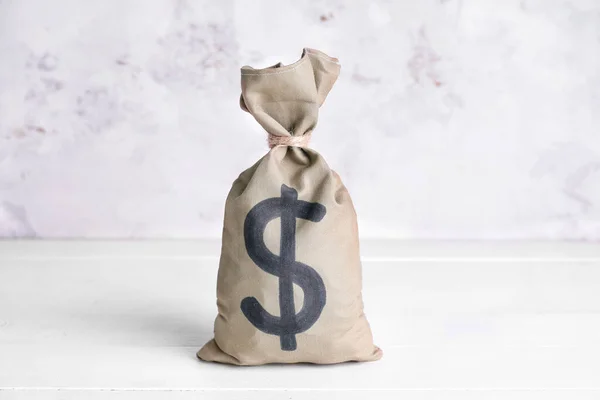 Bag Money White Background — Stock Photo, Image