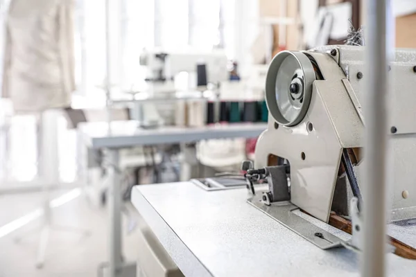 Modern Sewing Equipment Tailor Workshop — Stock Photo, Image