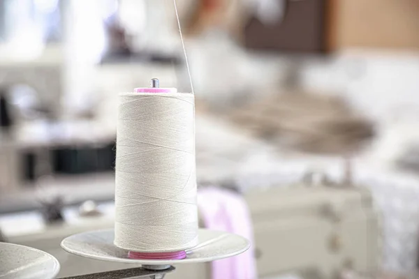 Spool Threads Tailor Workshop Closeup — Stock Photo, Image