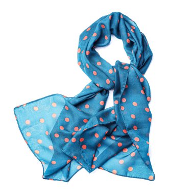 Beyaz arkaplanda güzel bir eşarp