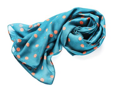 Beyaz arkaplanda güzel bir eşarp