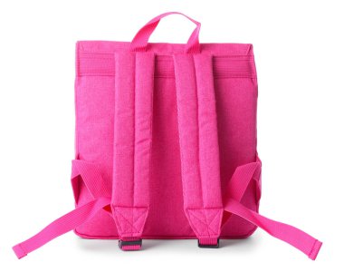 Beyaz arka plan üzerinde okul sırt çantası