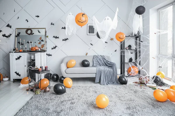 Інтер Номерів Оформлено Halloween Party — стокове фото
