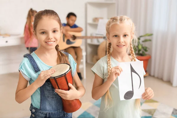 Petits Enfants Mignons École Musique — Photo