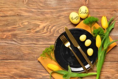 Paskalya kutlaması için güzel bir masa.