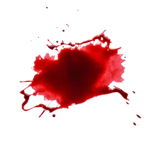 Blood Spot White Background — Stock Photo, Image