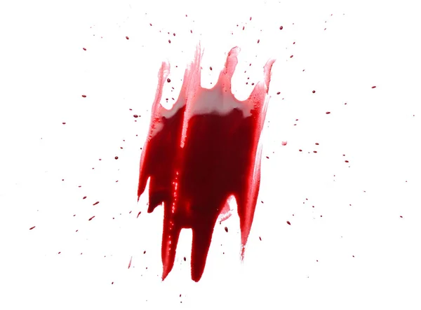 Blood Spot White Background — Stock Photo, Image