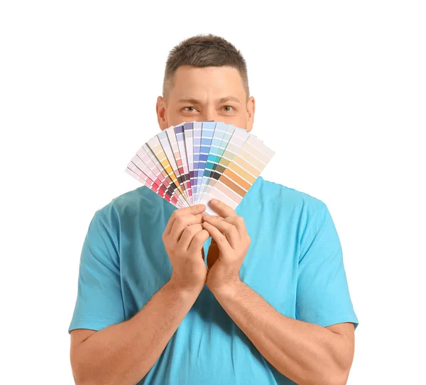 Man Color Palettes White Background Stock Picture