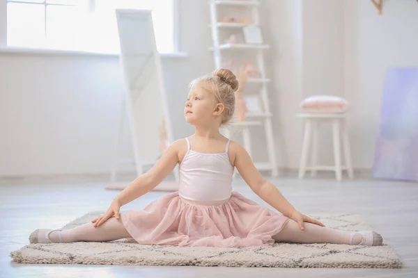 Cute Little Ballerina Home — Stock Photo, Image