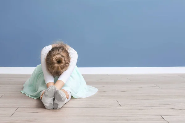 Cute Little Ballerina Color Wall — Stock Photo, Image