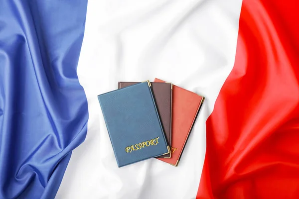 Passports Flag France Immigration Concept — Stock Photo, Image