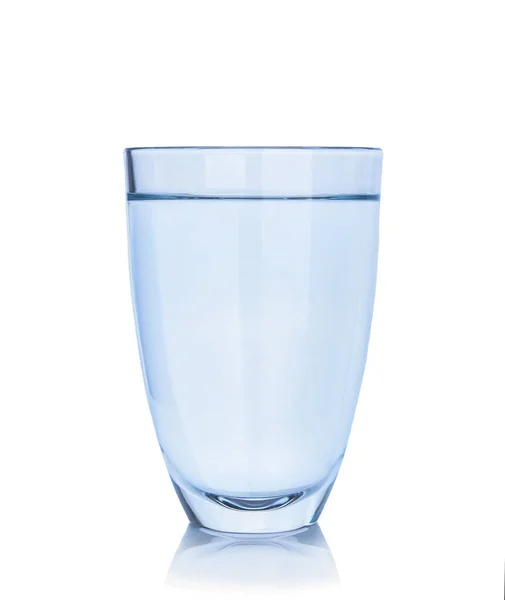 Glass Fresh Water White Background — Stock Photo, Image