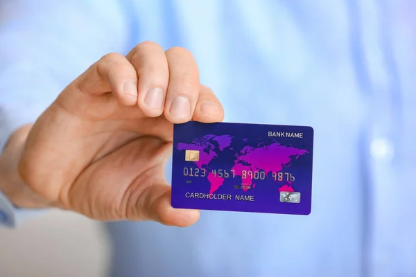 Man Credit Card Closeup — Stock Photo, Image