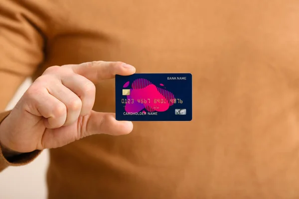 Man Credit Card Closeup — Stock Photo, Image