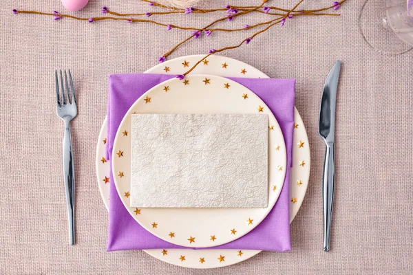 Hermosa Mesa Para Celebración Pascua — Foto de Stock