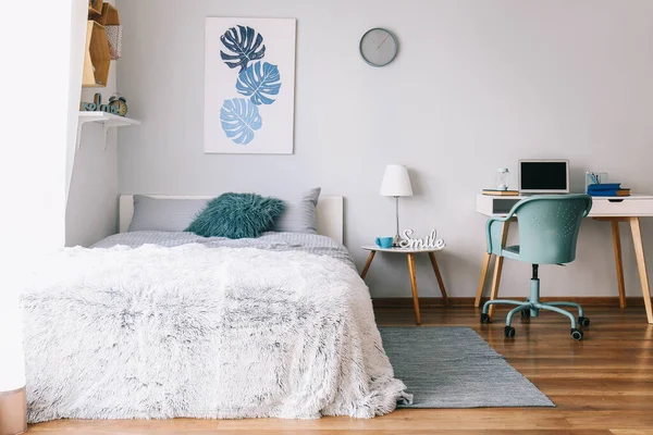 Interior Hermoso Dormitorio Moderno — Foto de Stock