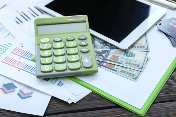 Workplace Modern Bank Manager Closeup — Stock Photo, Image