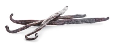 Aromatik vanilya beyaz arka plan üzerinde sopa