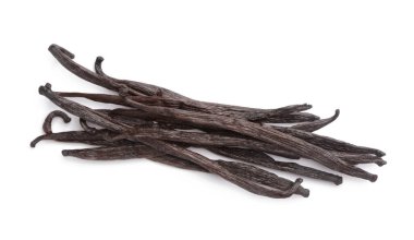 Aromatik vanilya beyaz arka plan üzerinde sopa