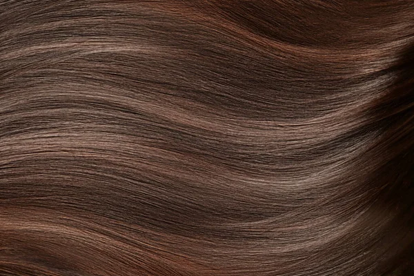 Здоровые Темные Женские Волосы Крупный План — стоковое фото