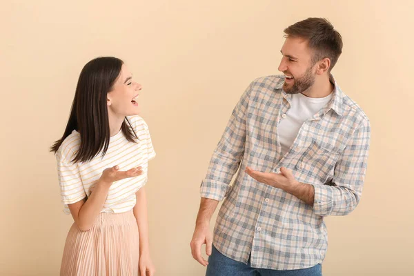 Gelukkige Vrienden Kleur Achtergrond — Stockfoto