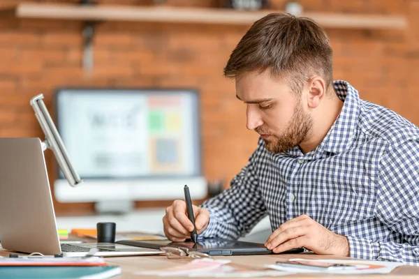 Male Designer Working Office — Stock Photo, Image