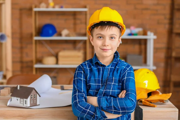 Lindo Pequeño Arquitecto Oficina — Foto de Stock